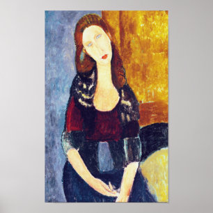 Poster Portrait de Jeanne Hebuterne, Modigliani