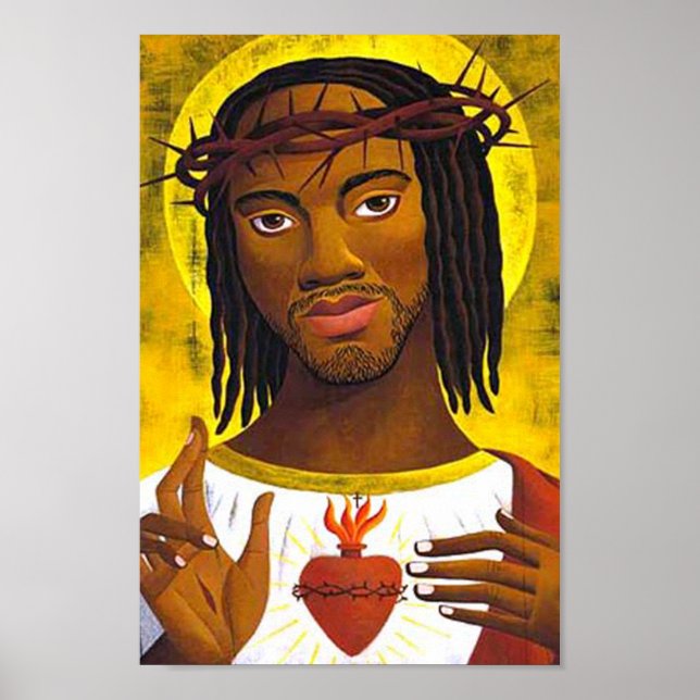 Poster Portrait de Jésus noir (Devant)