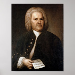 Poster Portrait de Johann Sebastian Bach
