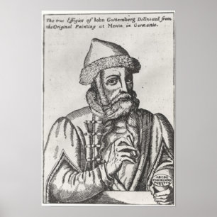 Poster Portrait de Johannes Gutenberg