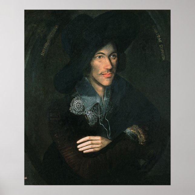Poster Portrait de John Donne, c.1595 (Devant)
