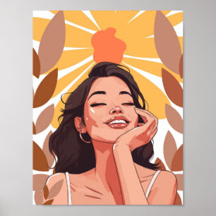 Poster Portrait de Joie Radiante