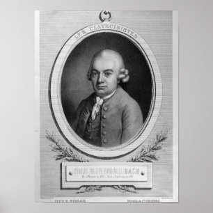 Poster Portrait de Karl Philipp Emmanuel Bach
