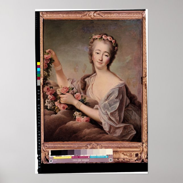Poster Portrait de la comtesse du Barry en Flora (Devant)