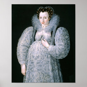 Poster Portrait de la Dame inconnue c.1595 Art fine
