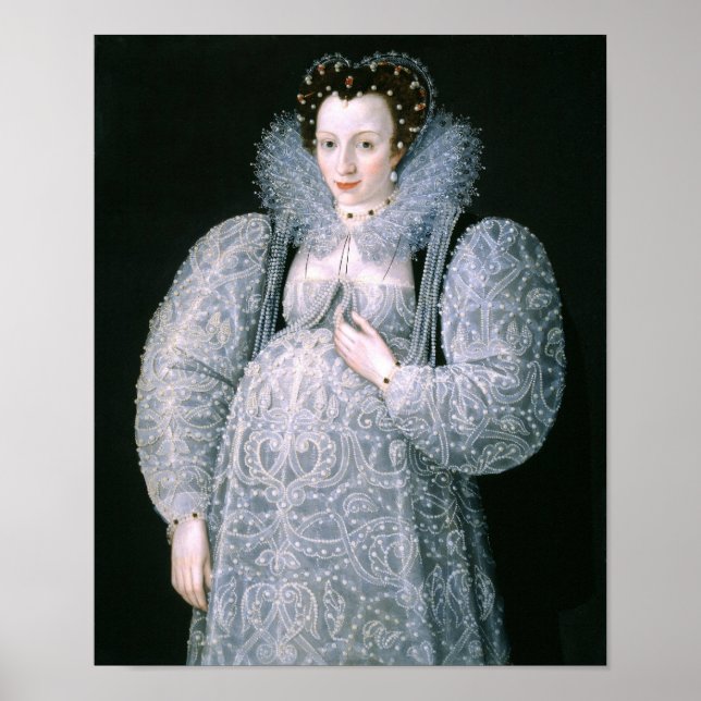 Poster Portrait de la Dame inconnue c.1595 Art fine (Devant)