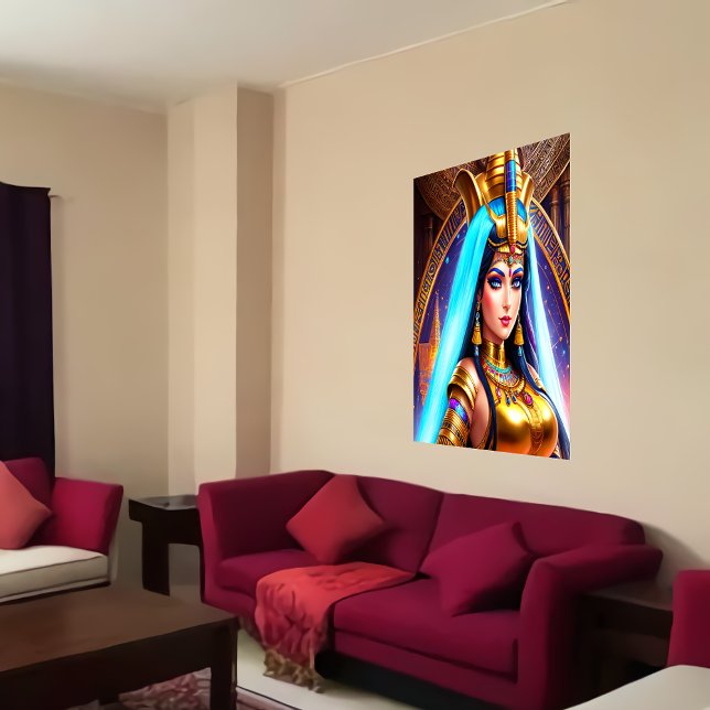 Poster Portrait de la déesse égyptienne Hathor | Art AI (Créateur téléchargé)