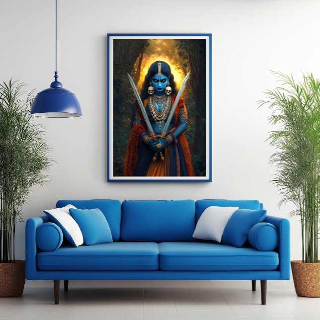 Poster Portrait de la déesse hindou de Kali Peinture Imag (Créateur téléchargé)