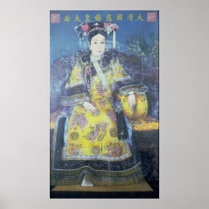 Poster Portrait de la douairière d'impératrice Cixi