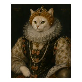 Poster Portrait de la Reine Elizabeth I Renaissance en Ch