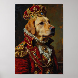 Poster Portrait de Labrador Retriever Royal