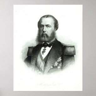 Poster Portrait de l'empereur Maximilien du Mexique, 1864