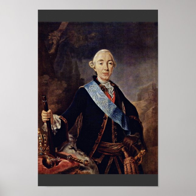 Poster Portrait De L'Empereur Russe Peter Iii. Par Pfan (Devant)