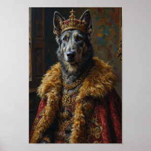 Poster Portrait de lévrier irlandais royal