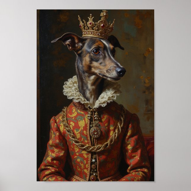 Poster Portrait de Lévrier Royal (Devant)