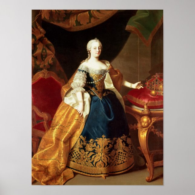 Poster Portrait de l'impératrice Maria Theresa (Devant)
