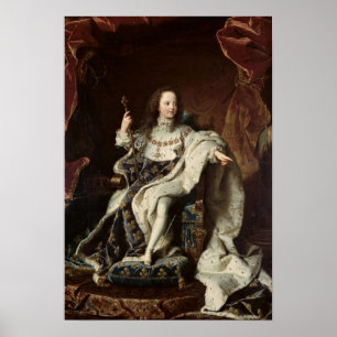 Poster Portrait de Louis XV dans Robes de couronnement, 1