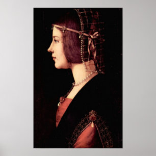 Poster Portrait de Madame (Beatrice d'Este) par da Vinci