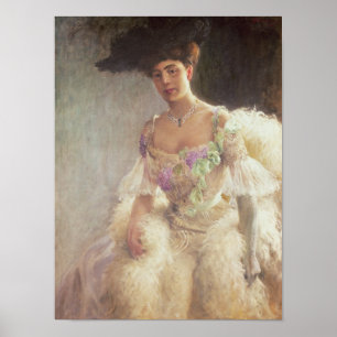 Poster Portrait de Madame dans la robe de soirée, 1903