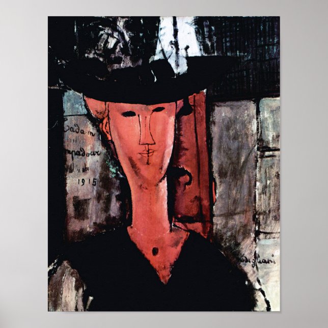 Poster Portrait de Madame Pompadour, Modigliani (Devant)