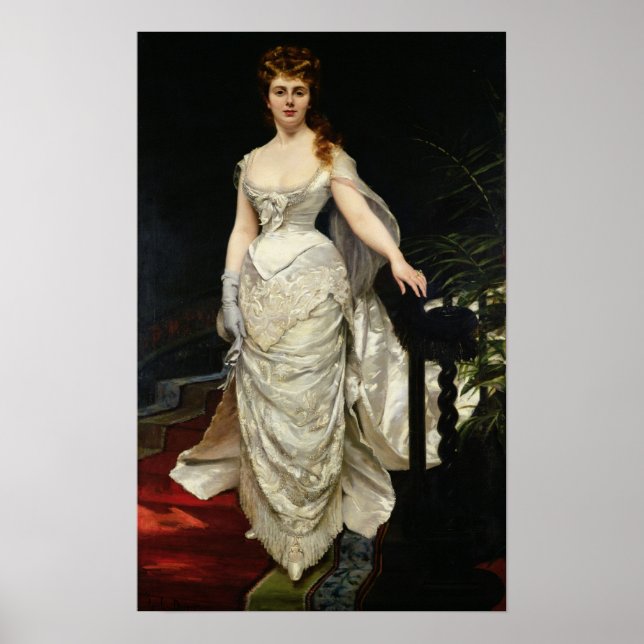 Poster Portrait de Mademoiselle X, 1873 (Devant)
