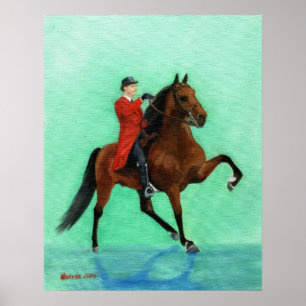 Poster Portrait de marche de cheval du Tennessee