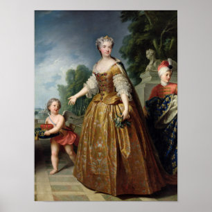 Poster Portrait de Marie Leczinska après 1725