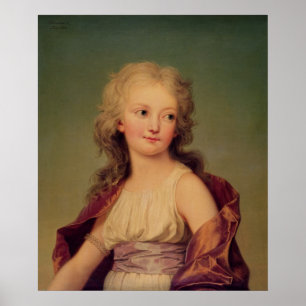 Poster Portrait de Marie-Therese Charlotte de la France