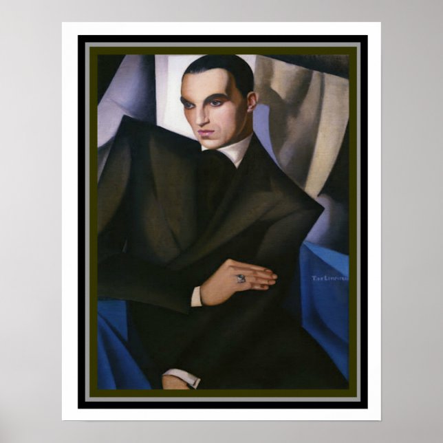 Poster Portrait de Marquis Sommi, par Tamara de Lempicka, (Devant)
