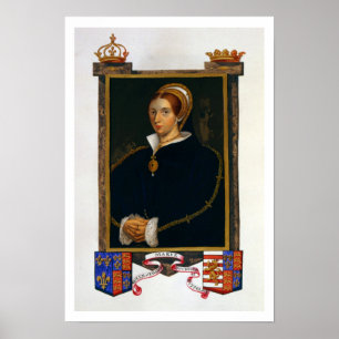 Poster Portrait de Mary Tudor, des 'mémoires de la cour