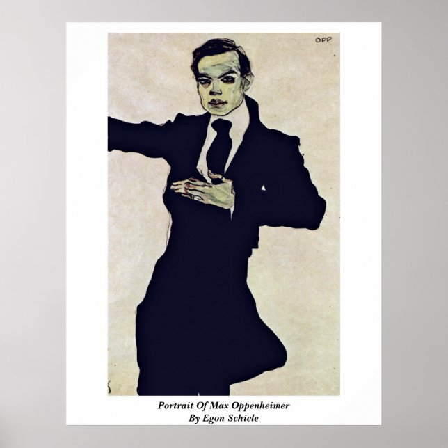 Poster Portrait De Max Oppenheimer Par Egon Schiele (Devant)
