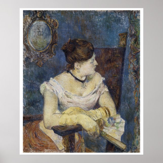 Poster Portrait de Mette Gauguin, la femme de l'artiste (Devant)
