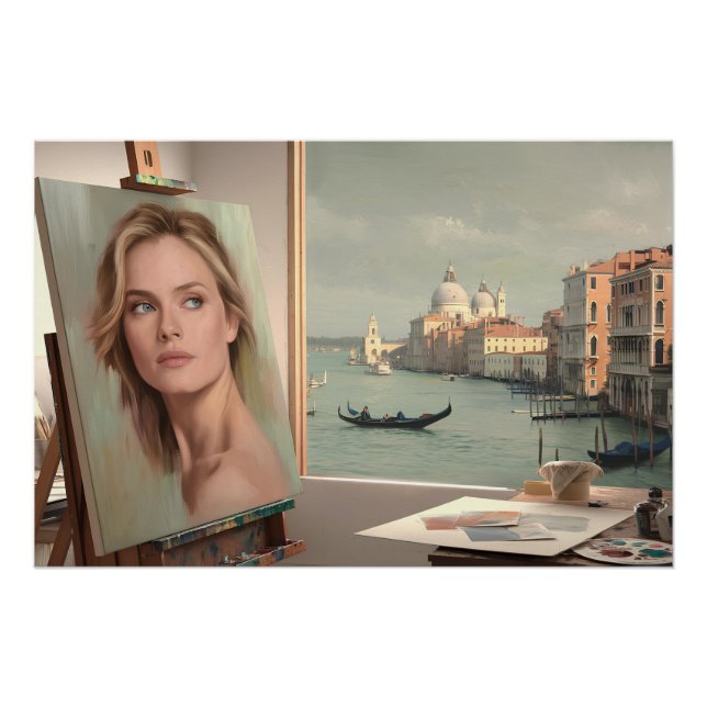 Poster Portrait de Michelle Pfeiffer en cours - Pastel (Devant)