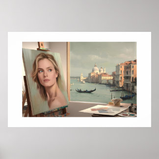 Poster Portrait de Michelle Pfeiffer en cours - Pastel