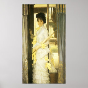 Poster Portrait de Miss Lloyd par Tissot, Portrait Vintag