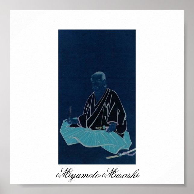 Poster Portrait de Miyamoto Musashi. Période Edo. (Devant)
