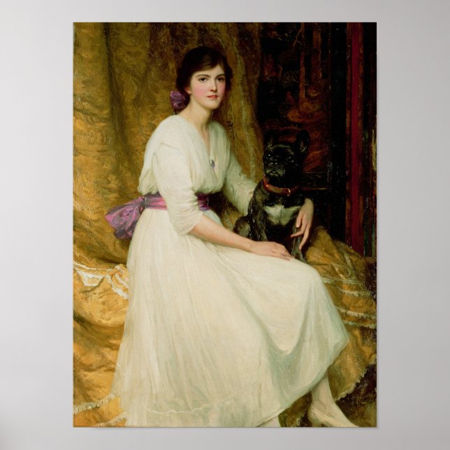 Poster Portrait de Mlle Dorothy Dicksee (Devant)