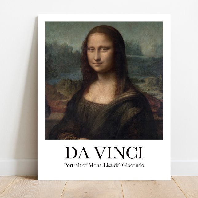 Poster Portrait de Mona Lisa del Giocondo par Da Vinci (Iconic smile, timeless beauty! Mona Lisa museum-quality poster: Get yours NOW! )