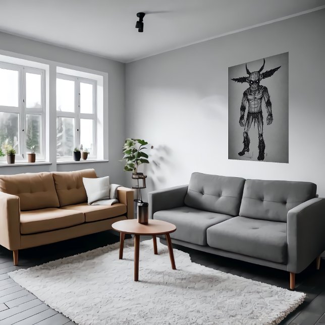 Poster Portrait de monstre cool Bizarre | Art AI (Créateur téléchargé)