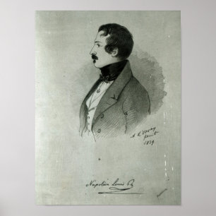 Poster Portrait de Napoléon III, jeune homme, 1839