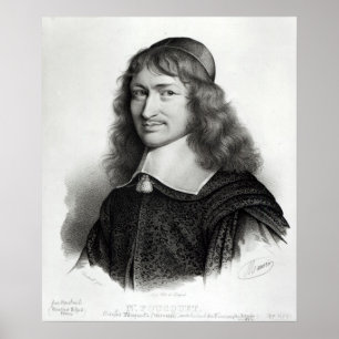 Poster Portrait de Nicolas Fouquet gravé par Maurin
