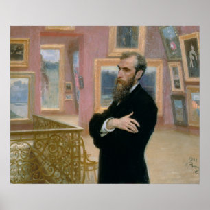Poster Portrait de Pavel Tretyakov dans la galerie