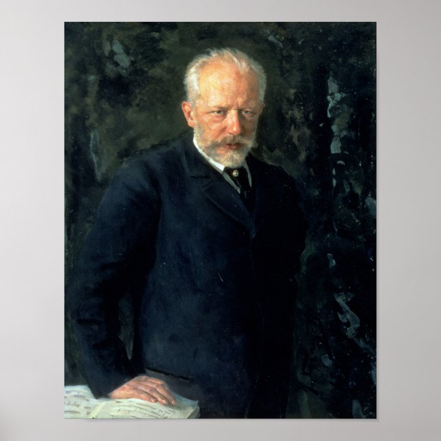 Poster Portrait de Piotr Ilyich Tchaikovsky (Devant)