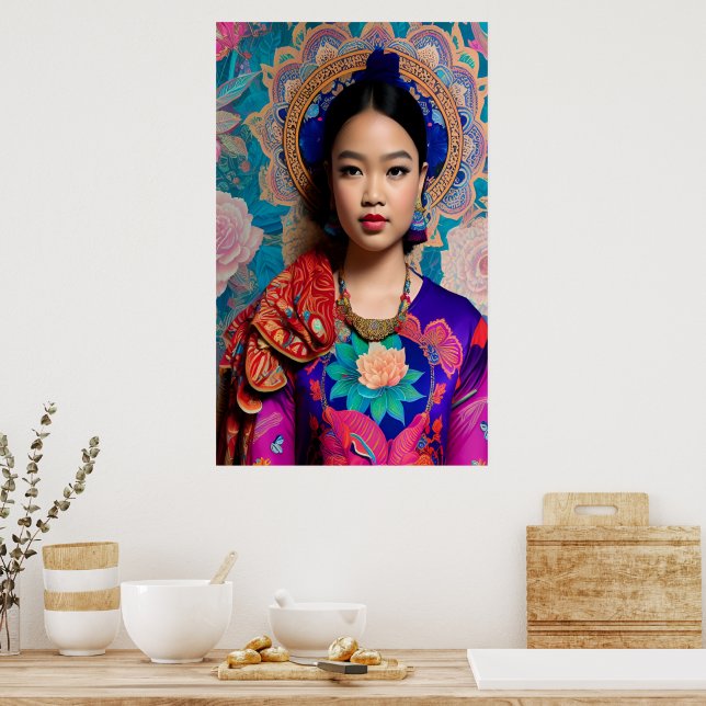 Poster Portrait de princesse asiatique (Cuisine)