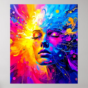 Poster Portrait de rayonnement émotionnel