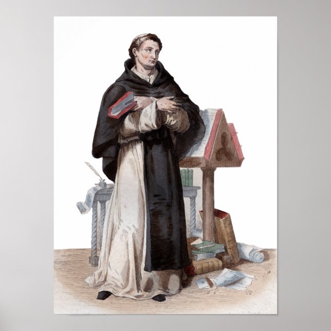 Poster Portrait de Saint Bernard de Clairvaux (Devant)
