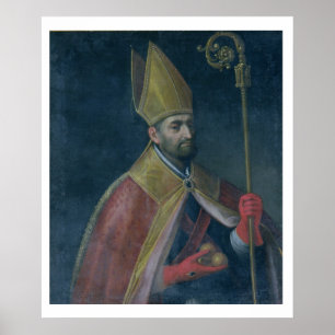 Poster Portrait de Saint-Nicolas, 1700 (huile sur la