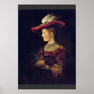 Poster Portrait de Saskia Van Uylenburch [1]. Par