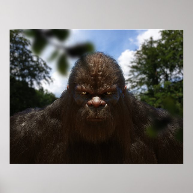 POSTER PORTRAIT DE SASQUATCH BIGFOOT (Devant)