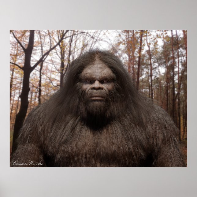 POSTER PORTRAIT DE SASQUATCH BIGFOOT (Devant)